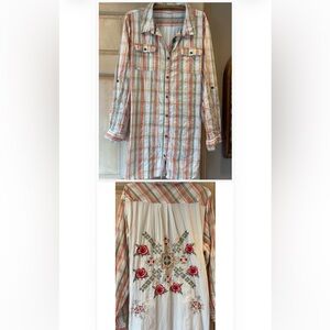 Kyla Seo Multicolor Striped & Embroidered Top Size 3X